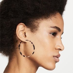 Tortoiseshell hoop earrings